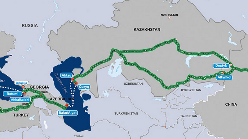 Казахстан намерен нарастить объемы перевозки грузов через Грузию